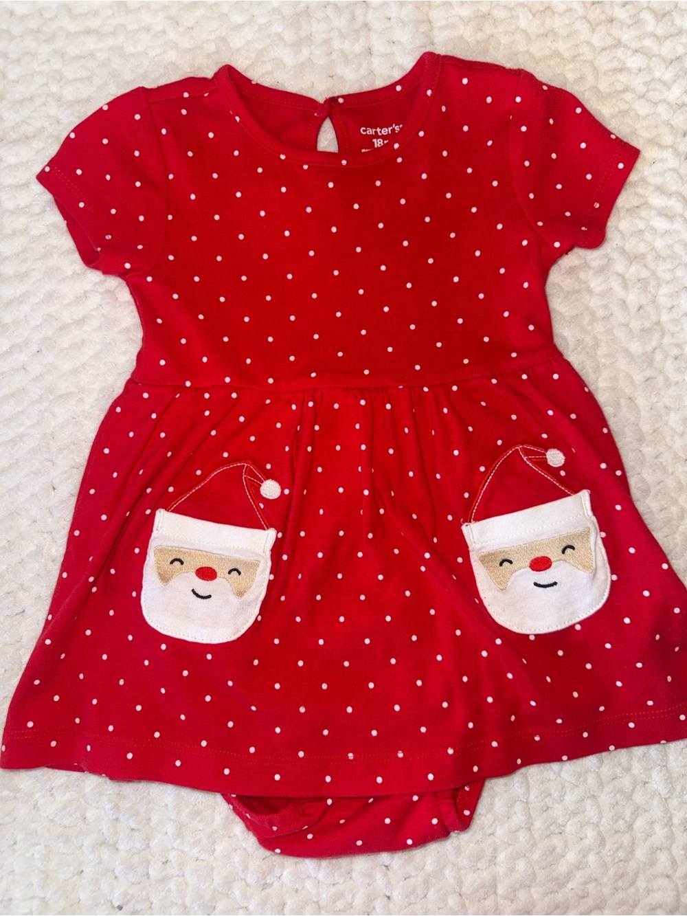 Carter's Red Santa Dot Holiday Dress